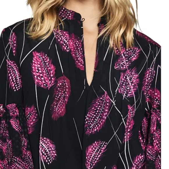 REISS Marsali Belted Feather Print Dress Size US 4 - Picture 9 of 16